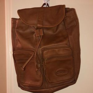 Bugatti Brown Leather Backpack